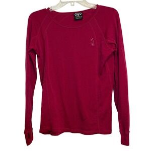 Womens XTM Performance Merino Wool Base Layer Shirt Long Sleeve Top Pink 16 / XL